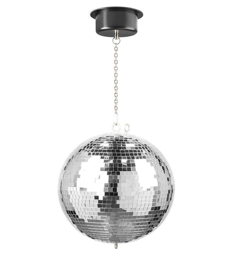 Boule à Facettes Réfléchissante 15 Cm - Avec Chaîne De Suspension - Décoration Fête Anniversaire, Mariage, Saint-Valentin - Argenté